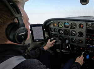 Pilot in Cessna 182